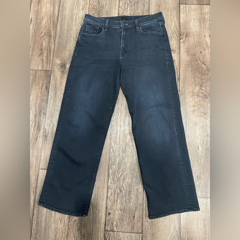 MOTHER The Mid Rise Rambler Zip Ankle Jeans Night in Venice Size 33